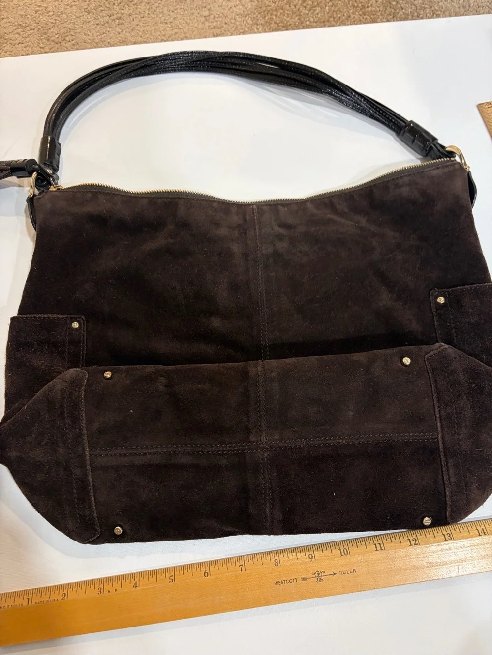 kate spade Dark Brown Suede Hobo with Tassel